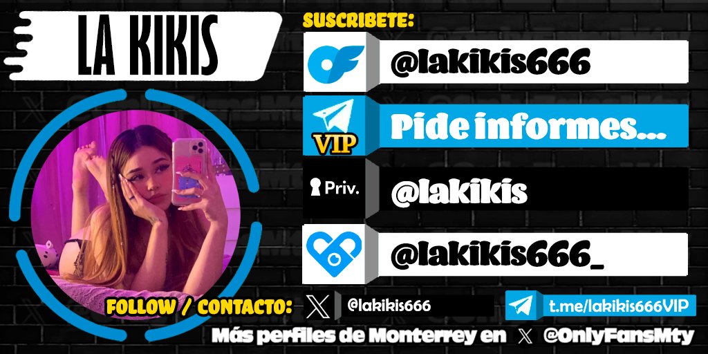 La Kikis (<a href="/lakikis666/">W i n X</a>).  

Suscríbete y accesa su contenido exclusivo🔥en:    
onlyfans.com/lakikis666
mipriv.com/lakikis
fansly.com/lakikis666_

Grupo Telegram VIP (informes directamente con ella)            

Grupo Telegram Gratuito:  
t.me/lakikis666VIP