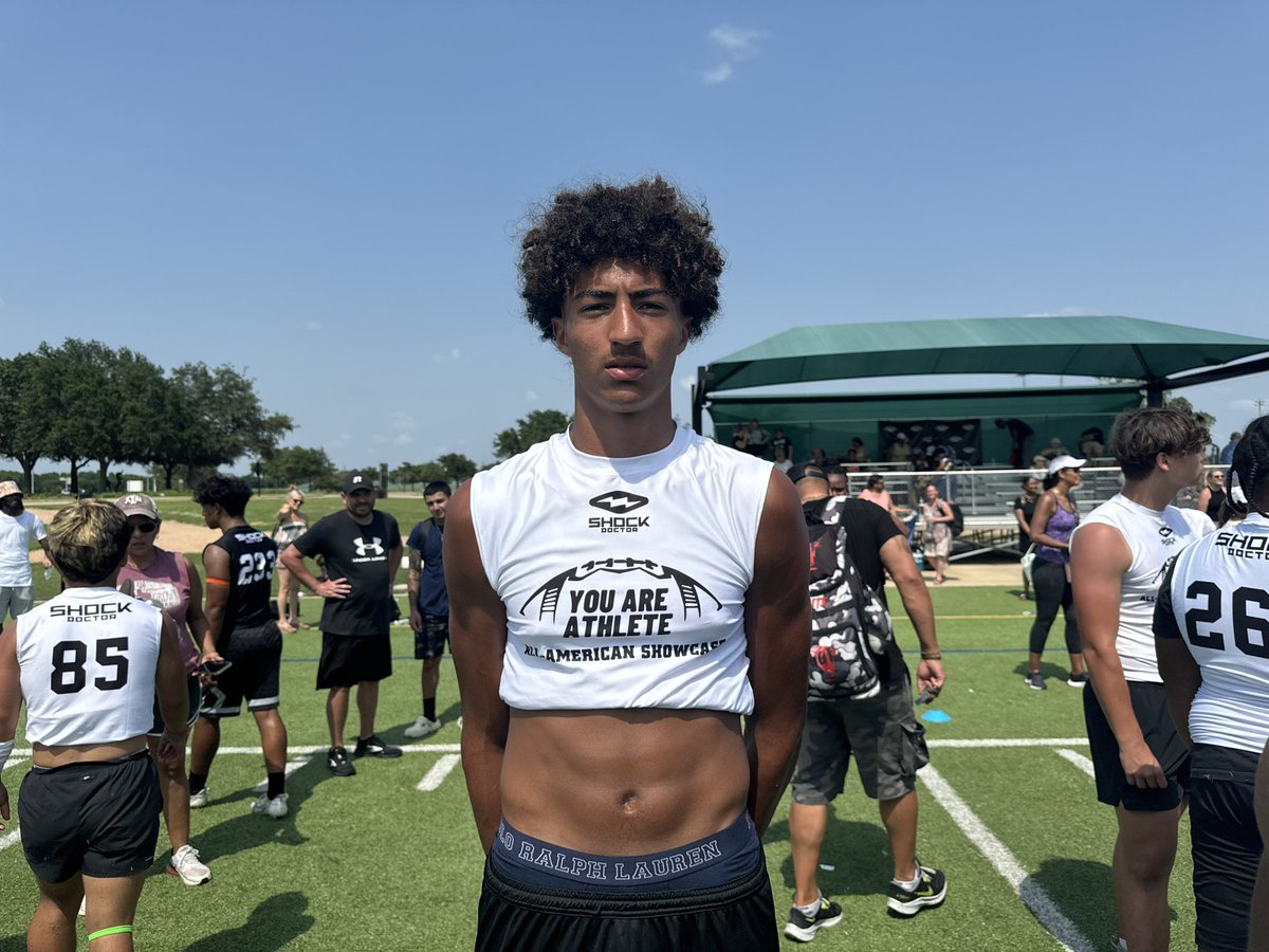 2026 Oak Ridge (TX) WR James Scott had a nice showing out at the @youareathlete camp today. Has picked up 5 offers from Pitt, SHSU, Tulsa, PVAMU and UTEP in the past month. I’m expecting a big camp season for Scott this summer and more offers to come for the 6’5 wideout.📈