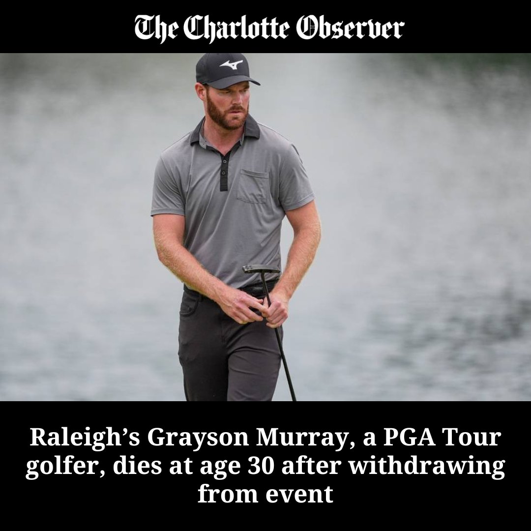 Professional golfer Grayson Murray, a Raleigh native who played collegiately at Wake Forest and East Carolina, died Saturday, according to the PGA. Tap here for more: charlotteobserver.com/sports/article…