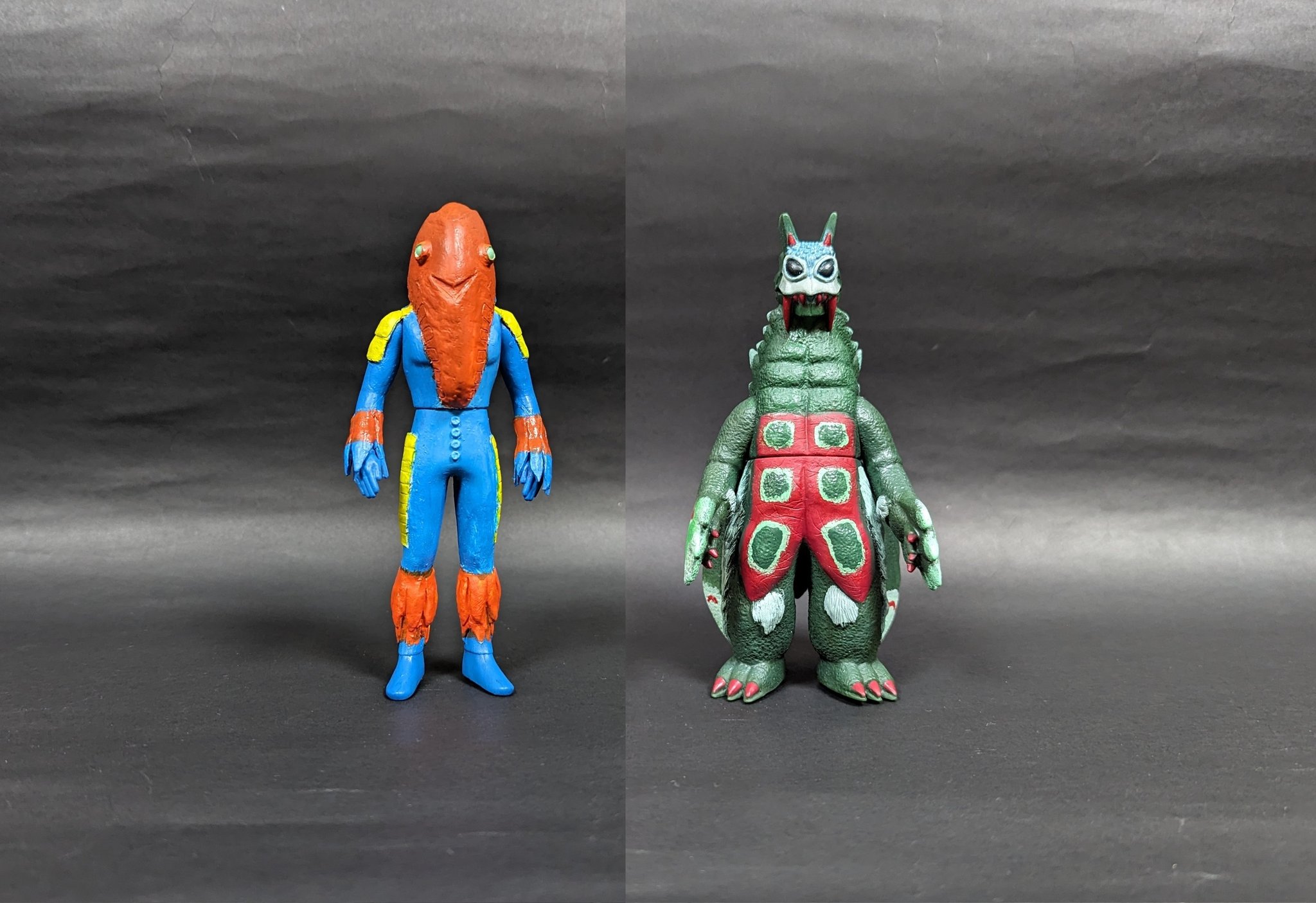 怪獣 ウルトラマン ソフビ 改造 リペイント ドラゴリー メトロン