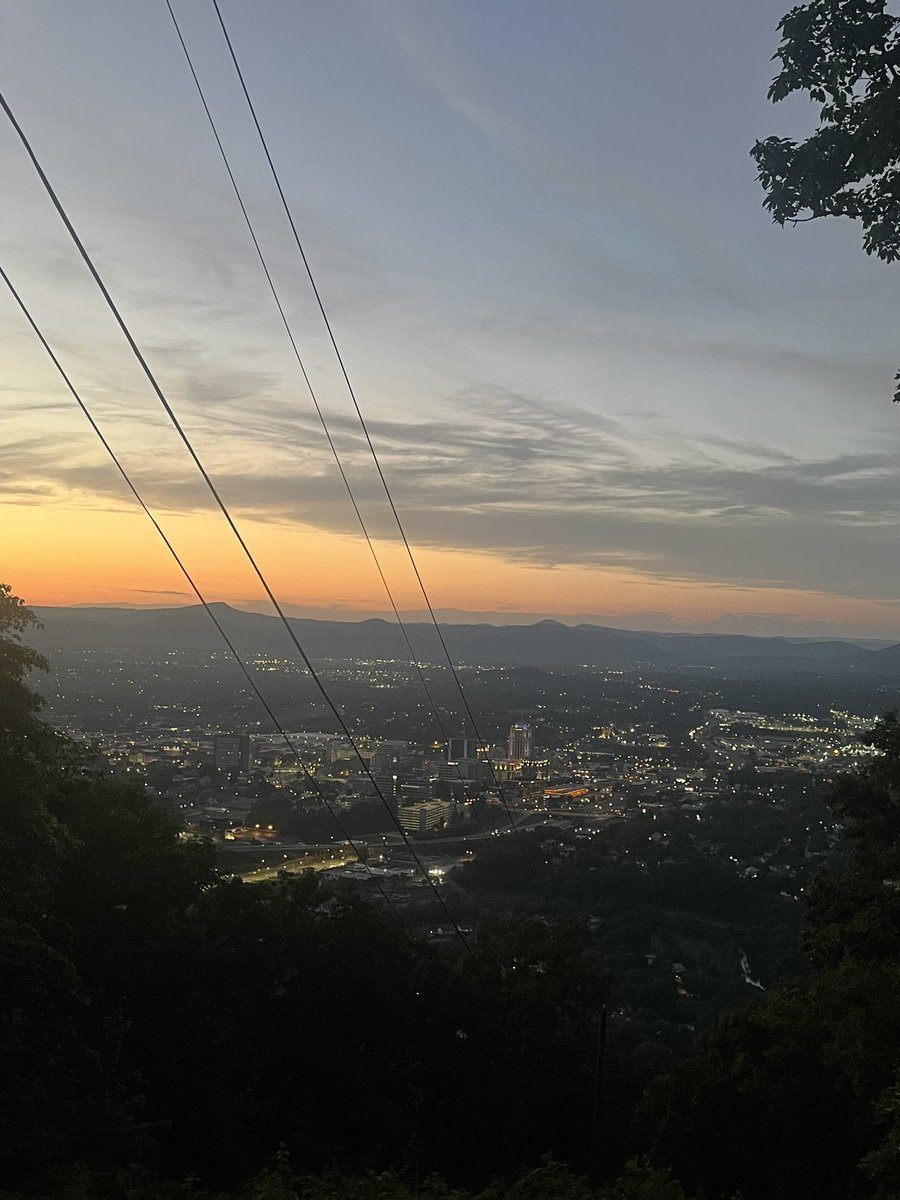 The Roanoke Star at sunset