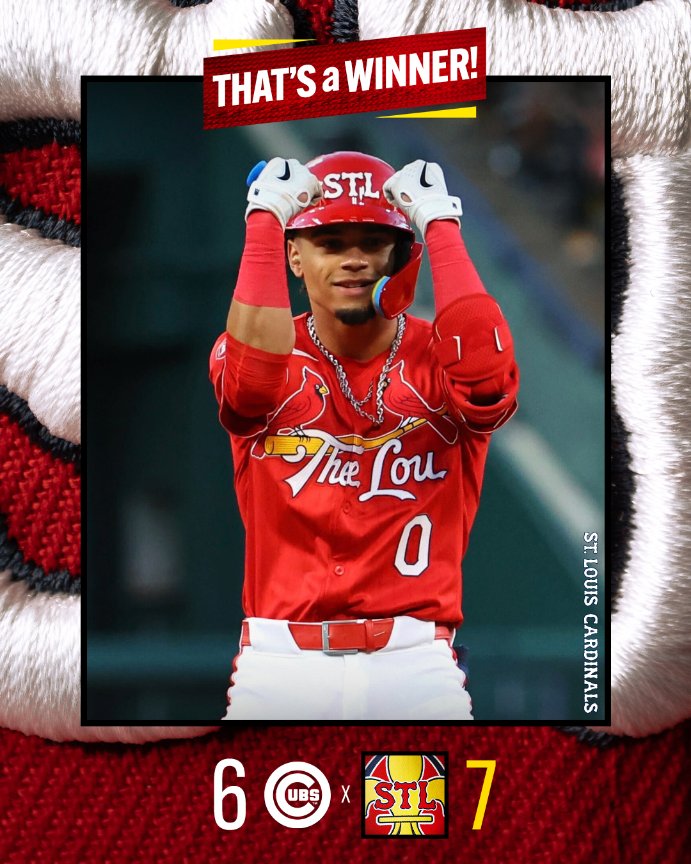 Cardinals's tweet photo. THAT'S A WINNER!! 

#ForTheLou https://t.co/Kl3SG6SCxy