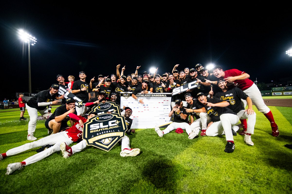 The 2024 <a href="/mynorthoaks/">North Oaks Health System</a> Southland Baseball Champions for the SECOND straight season:

The Nicholls Colonels ⚔️

#EarnedEveryDay
