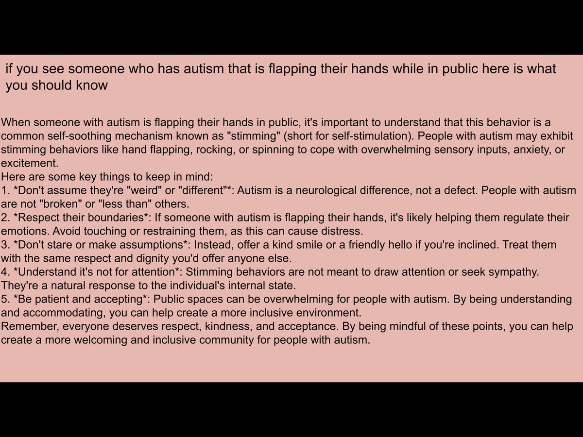 here is 3 autism related topics anyone should know about side note 1/3 of those who have autism  are nonverba/nonspeaking they may use augmentative and alternative communication aac. #AutismSpectrumDisorder #psa @AutismSociety