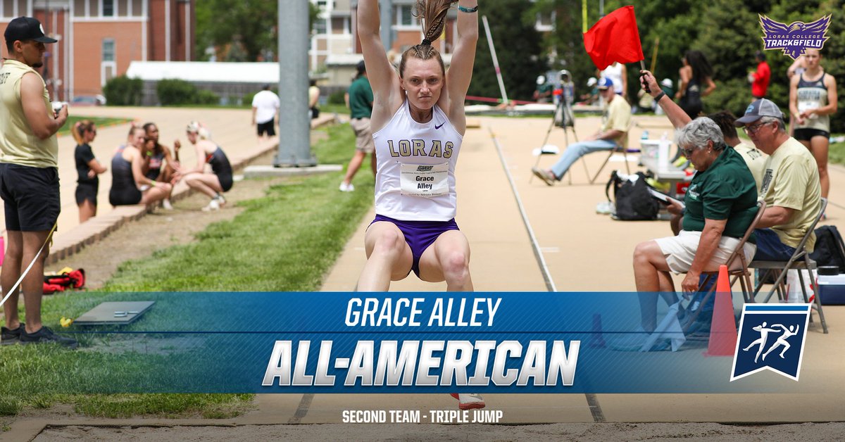 LorasTrack's tweet image. Grace Alley finishes 10th in the triple jump, earning herself Second Team All-American status! #GoDuhawks