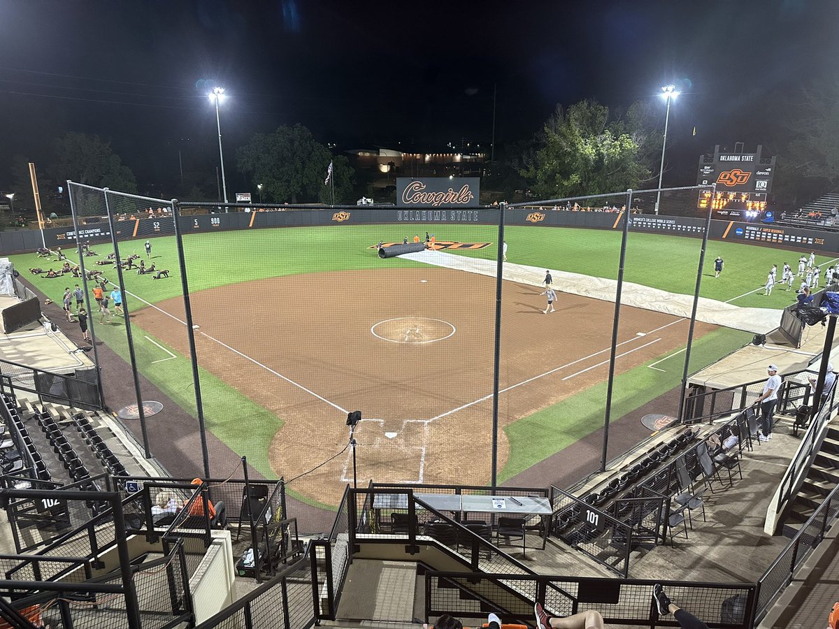 The tarp is off the field! Our game will resume at 7:50 p.m. MST and will be televised on ESPNU.