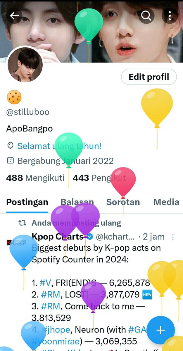 stilluboo's tweet photo. Banyak balon 🎉🎉 https://t.co/PCRaEfqo5T