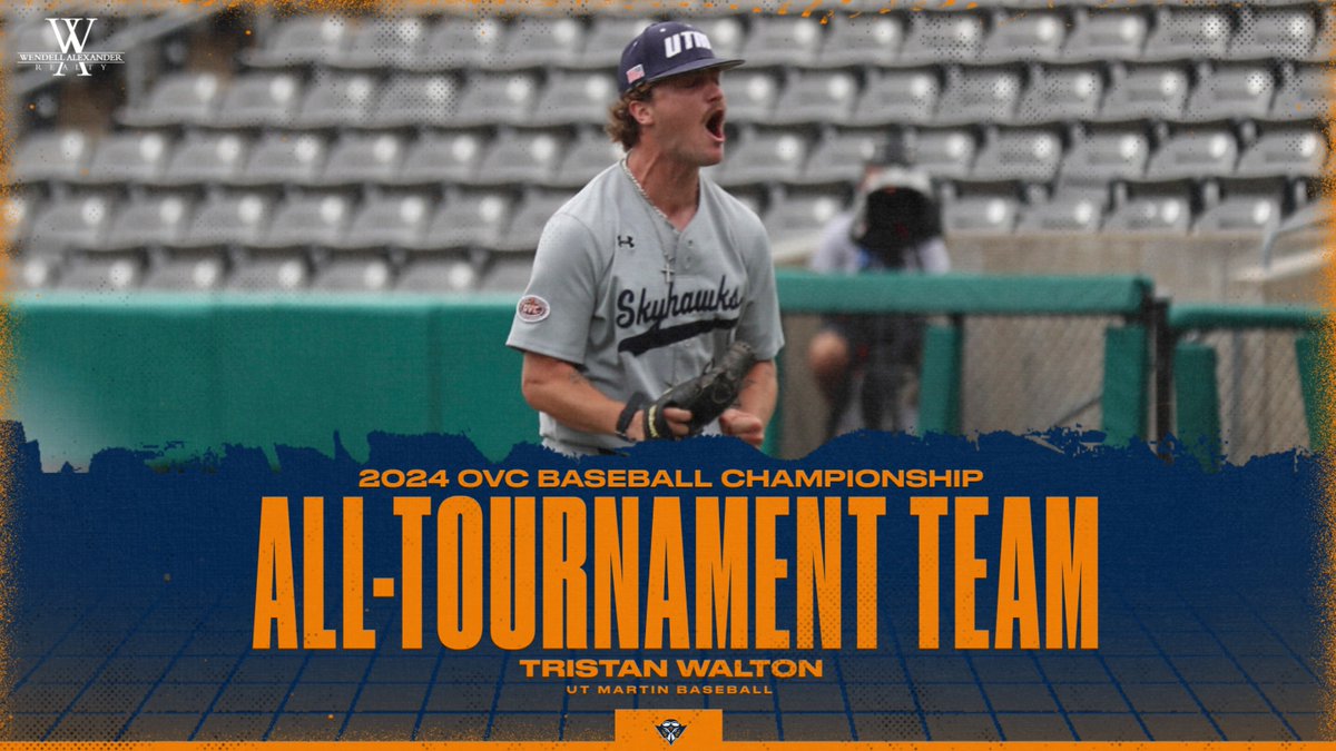 Congratulations to @UTMBase senior Tristan Walton on becoming the first player in program history to be named to the OVC Baseball Championship All-Tournament Team! #MartinMade #OVCit