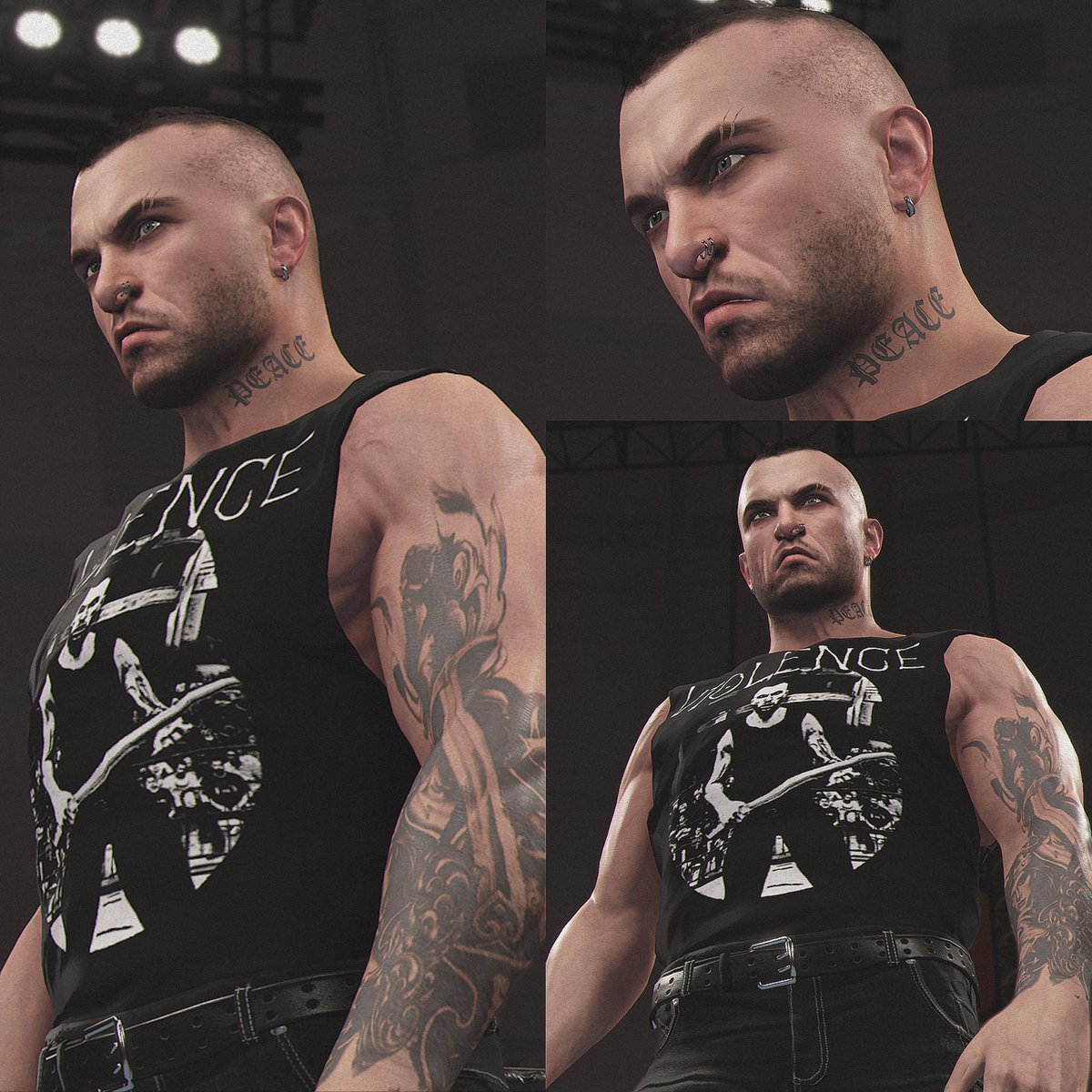 MoonTheVoice's tweet photo. Can you hear the sounds? 
The Sounds of Violence. ☠️

Updated Paul Mota for #WWE2K24 
Inspired by the Sandman ! https://t.co/54PwjUim7c