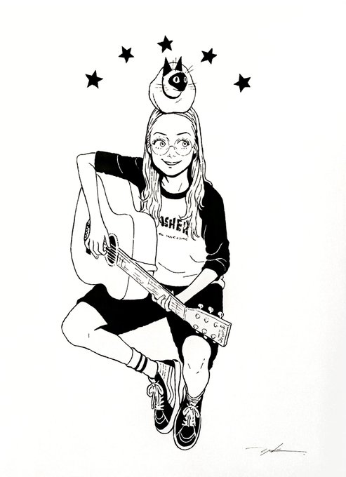 「guitar smile」 illustration images(Latest)