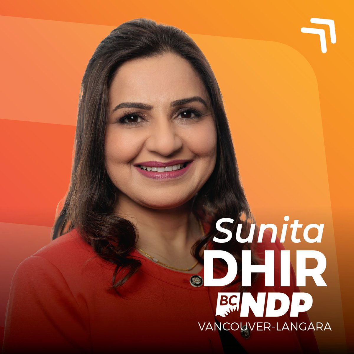 We’re thrilled to announce Sunita Dhir as our BC NDP candidate in Vancouver-Langara. Through her work with SUCCESS, Sunita has helped 100s of people connect to their new communities here in BC. She strongly supports workers’ rights & champions fair & equitable treatment for all.