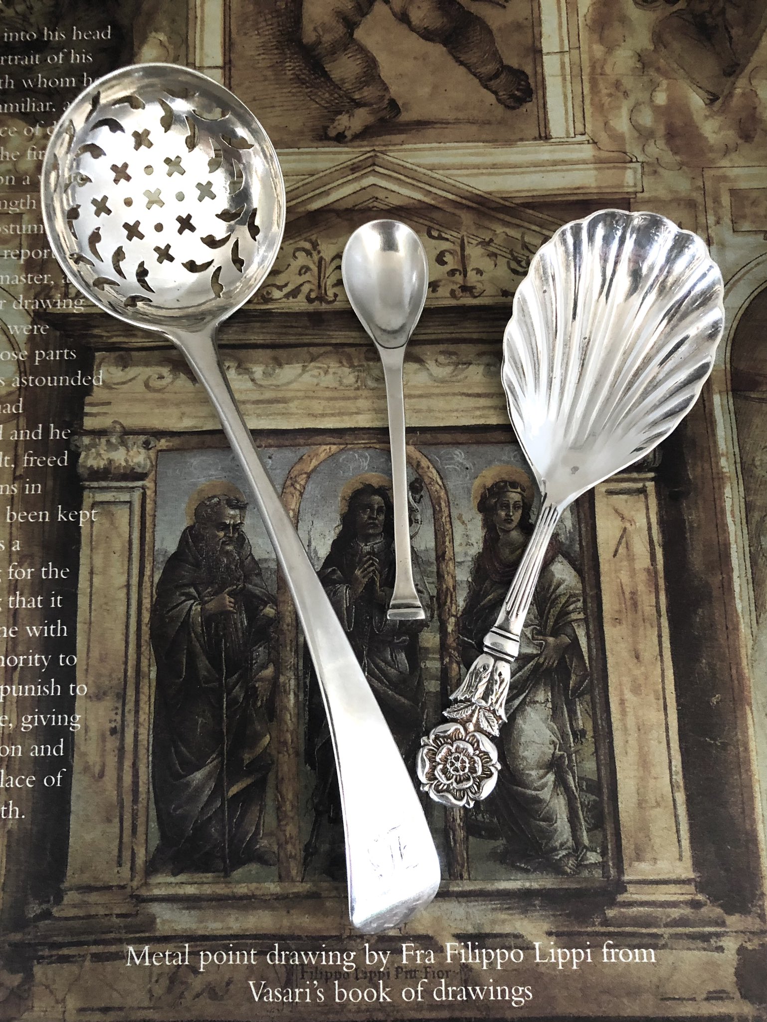 1920年頃 英国アンティーク シルバープレート製 サービングカトラリー