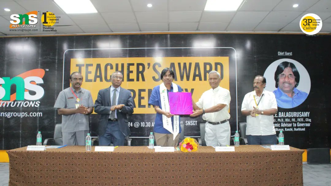 The School Teacher’s Award Ceremony 24, hosted by the SNS Group of institutions on May 23rd, was a spectacular affair honoring the dedication and excellence of educators. 
#SNSInstitutions #SNSDesignThinkers #DesignThinking
#innovative #creative 
#teachersaward #teacheroftheyear