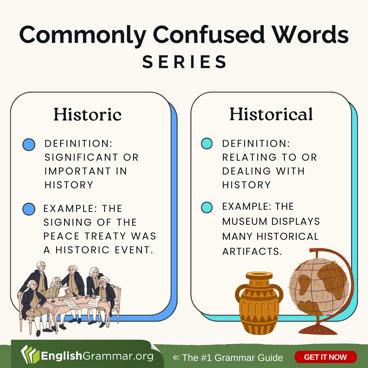 Historic vs. Historical #vocabulary #grammar #amwriting