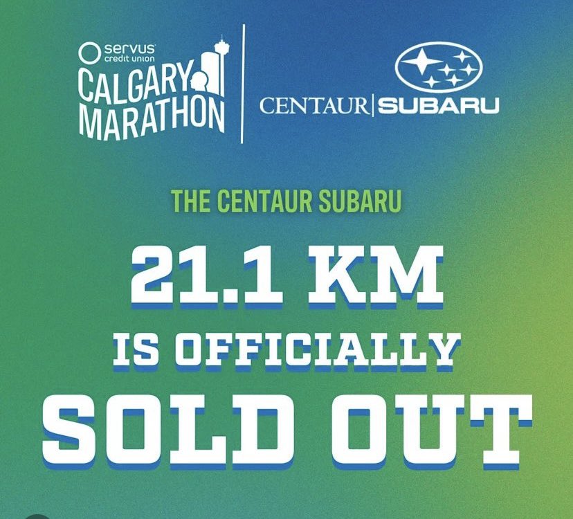We’re pretty excited for tomorrow’s big race at Calgary Marathon. Centaur Subaru 21.1K will be tackled by thousands of runners tomorrow morning. Can’t wait to see you all on course!