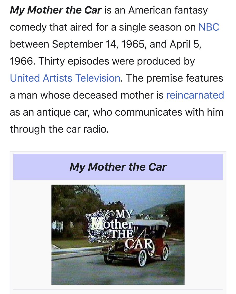 when are we getting a reboot of My Mother the Car