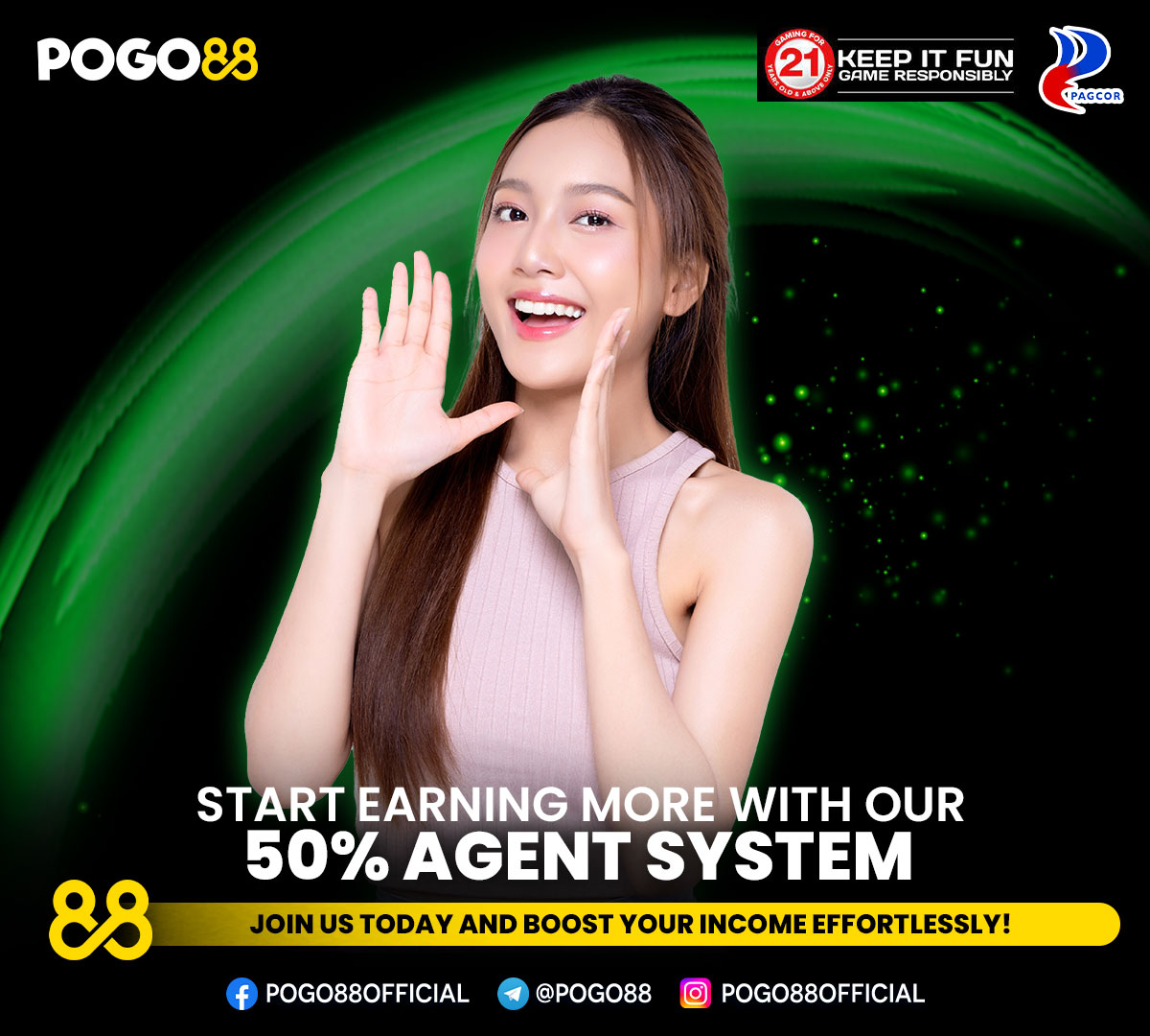 pogo88official's tweet image. Ready to earn big? Join our 50% Agent System and start making money from day one! 📷📷 #POGO88 #RegisterNow #agentsystem