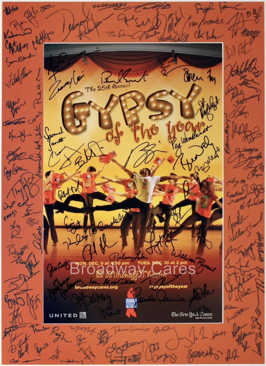 Happy birthday to the legendary @IanMcKellen! 🎂❤️ @BCEFA 25th Annual #GypsyOfTheYear poster signed by over 100 performers incl. Sir Ian, @SirPatStew, Sir Mark Rylance, @ZacharyLevi, @tynedalyonline, @stephenfry, Daniel Craig & Roger Rees, from our collection. #IanMcKellen #BCEFA