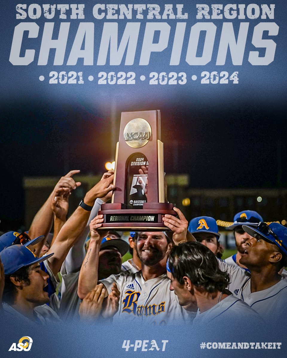 Not one, not two, not three, but FOUR consecutive region titles for the Rams! #ComeAndTakeIt