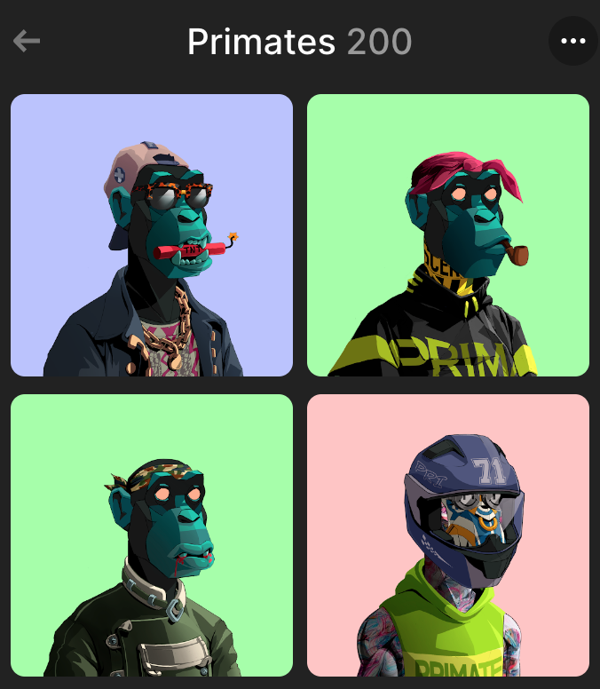 Another year, another milestone with <a href="/Primatesnft/">Primates🌿</a>... Made it to the 200 club!!! We are just getting started with <a href="/gamba/">GAMBA</a> Exciting days ahead for <a href="/Primatesnft/">Primates🌿</a> holders. <a href="/PACmates/">PAC</a> <a href="/PriTVDAO/">PriTV DAO</a> #NFT #Solana #SolanaNFT #ApesTogetherStrong #solananfts