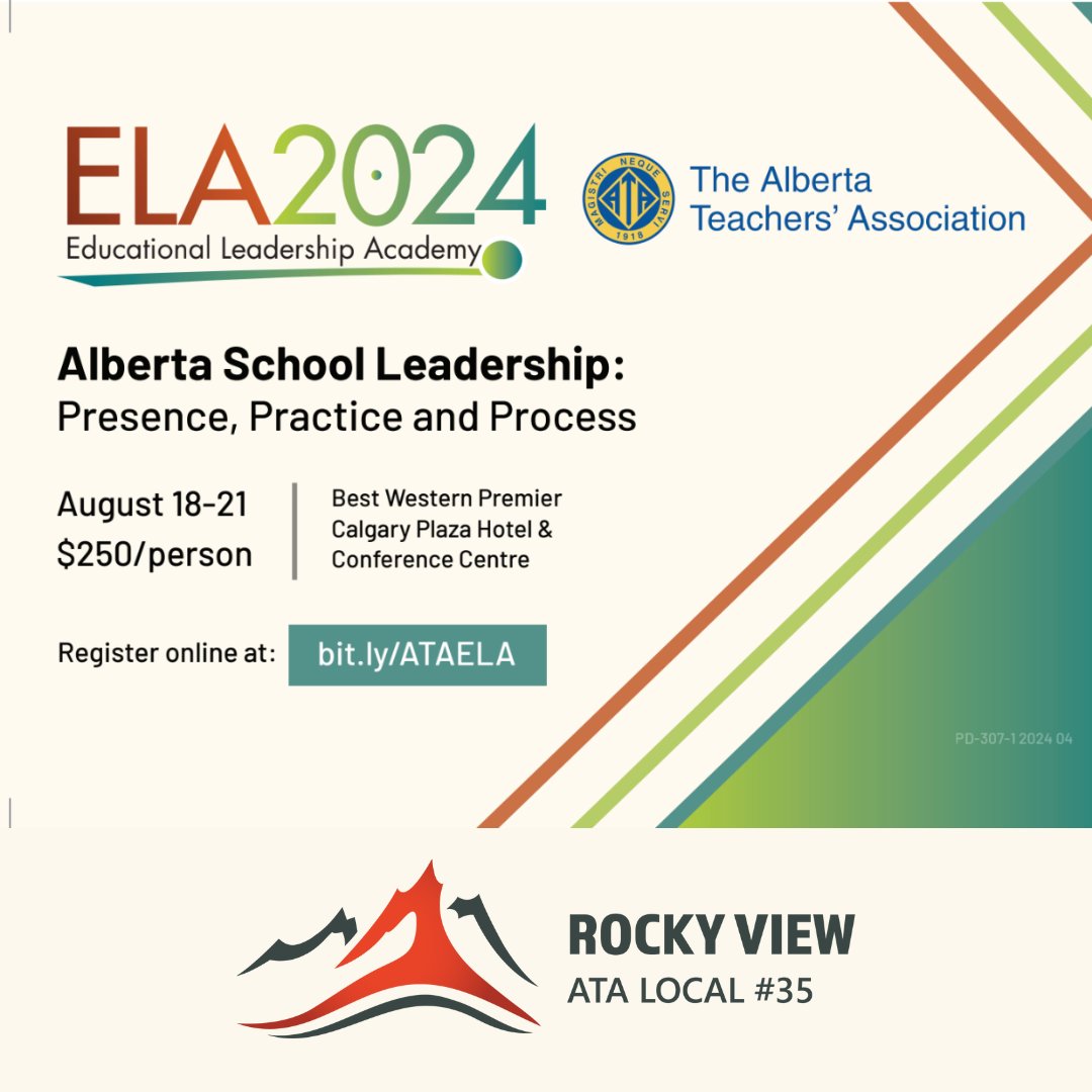 Another PD opportunity! This time specifically for Rocky View school leaders. 

Click to register: bit.ly/ATAELA