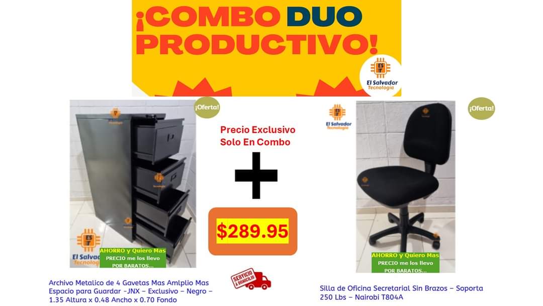 elsalvadortecno's tweet image. COMBOS DUOS ELEGANTES!  La Combinación🤩🤩 y El PRECIO Perfecto😍😍 SERVICIO A DOMICILIO. Compra Fácil llamando 2124 1937  WhatsApp 7902 8905. **PROMOCIÓN POR TIEMPO LIMITADO** #Escritorio #archivosaereos #Compraya #mueblesmodernos #PreciosAccesibles #oferta #almacenamiento