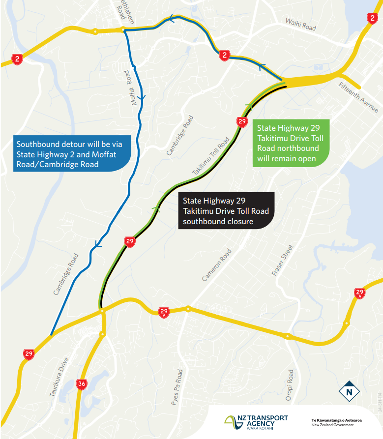 nztawbop's tweet photo. SH29 (TAKITIMU DR) TAURANGA -OVERNIGHT CLOSURES
Plan ahead for southbound closures on #SH29 between Tauranga & Tauriko, from TONIGHT to Thu 30 May(x5 nights), between 8:30pm to 5am. Media Release: https://t.co/rdt3ibvjrG ^HJ https://t.co/yx2Hyw9QxO