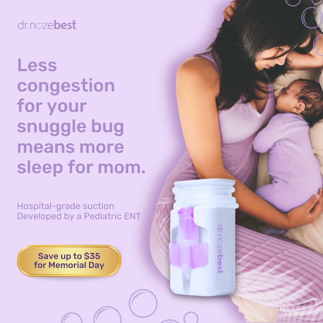 DO SNOT about our BIGGEST SALE EVER!⁠ 

Enjoy your Memorial Day weekend with $10 off $75+, $20 off $125+, and $35 off $175+!⁠
⁠
Whether gearing up for summer travel or preparing for summer colds, NozeBot &amp; the NozeBot On the Go keep your little one’s nose clear &amp; healthy.