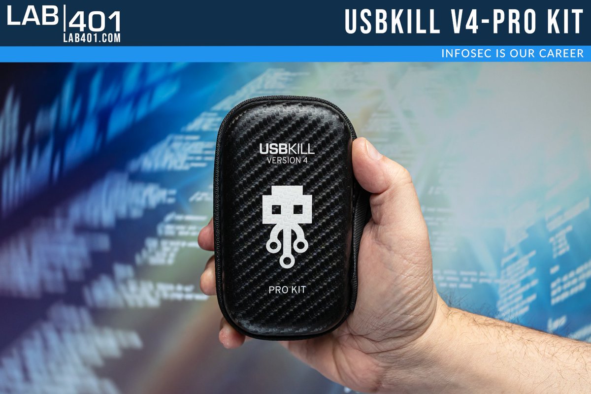 Lab_401's tweet image. 🔌 The USBKill V4 Pro Kit: Fully wireless, multiple trigger modes, and a full range of accessories and adaptors. The ultimate USB stress-testing tool! l.lab401.com/OANhR 
#USBKillV4 #ProKit #usbkiller #pentesting #infosec #hacking #pentester #USBKill