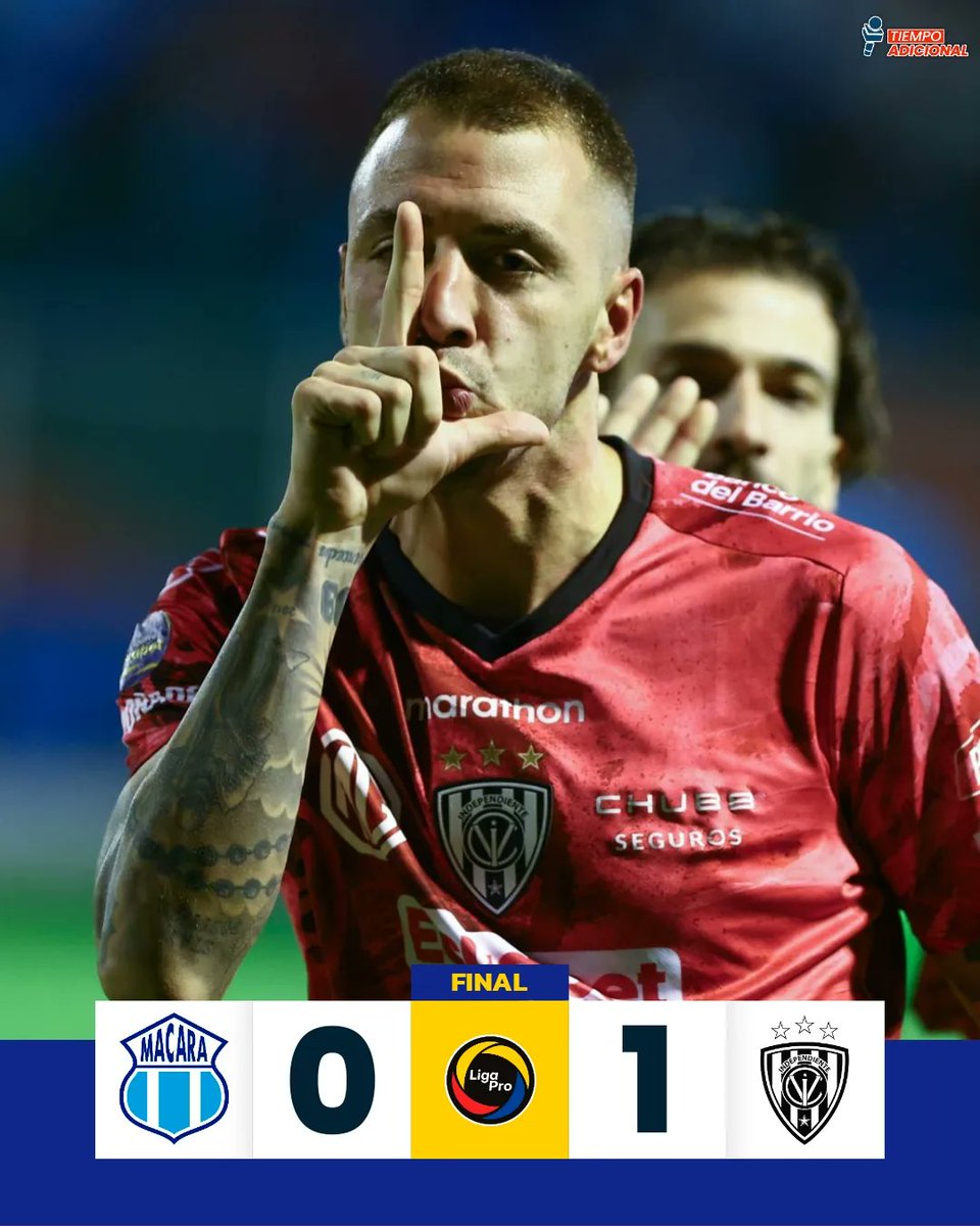 T_Adicional's tweet photo. ⚫️🔵 ¡INDEPENDIENTE LO GANA EN LA ÚLTIMA Y DEPENDE DE SI MISMO PARA GANAR LA ETAPA!

- Macará 0-1 Independiente del Valle
- Barcelona 3-0 Técnico Universitario
- Delfín 2-0 Aucas
- LDU 2-1 Universidad Católica

#LigaPro #LigaProSerieA #Ecuador https://t.co/i3IajdYvrO
