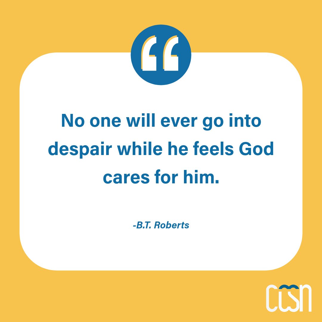 A reminder by B.T. Roberts (1823-1893) of God's care, and how remembering God's faithfulness may help us avoid slipping into despair. Learn more: bit.ly/4bUkK4u.