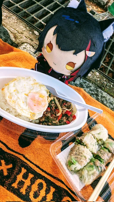 ガパオライス600円 生春巻500円 うまい