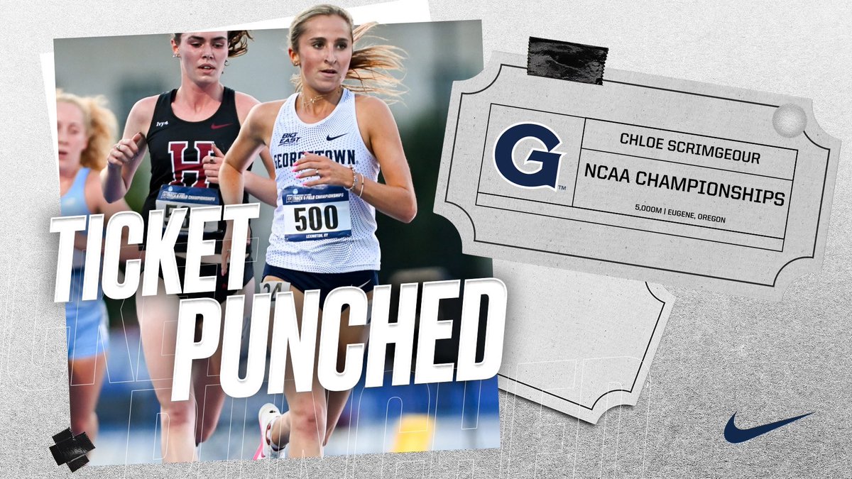 🎟️ TICKETS PUNCHED 🧳 Pack your bags - the Hoyas are headed to Eugene! 👯‍♀️ Melissa Riggins (1,500m) and Chloe Scrimgeour (5,000m and 10,000m) advance to the NCAA Championships! 😊 All smiles after a great meet 🗞️ guhoyas.com/news/2024/5/25… #HoyaSaxa 👟 #ncaatf