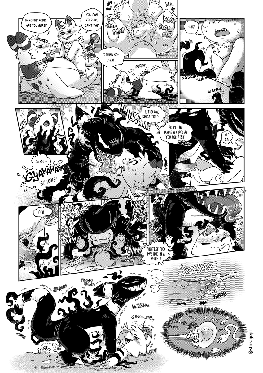storagepc's tweet photo. B/W comic for @StormSparkAD, a spicy night's stay at the center gets waay spicier

tags- spaceycomm, comic, nsfw, pechy https://t.co/yFqzPpU6wr
