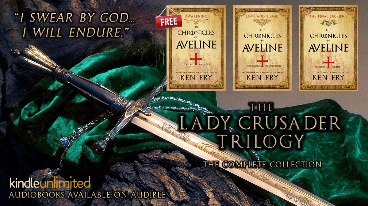 READ THE CHRONICLES OF AVELINE
getbook.at/avelinetrilogy
First book is #FREE 
👉 'Ken Fry's masterful story-telling mesmerized, entertained, and excited me page after page.'
#medieval #romance #suspense 
#freebook #kindle #HistoricalFiction
#histfic #amreading #bookworms
#mustread