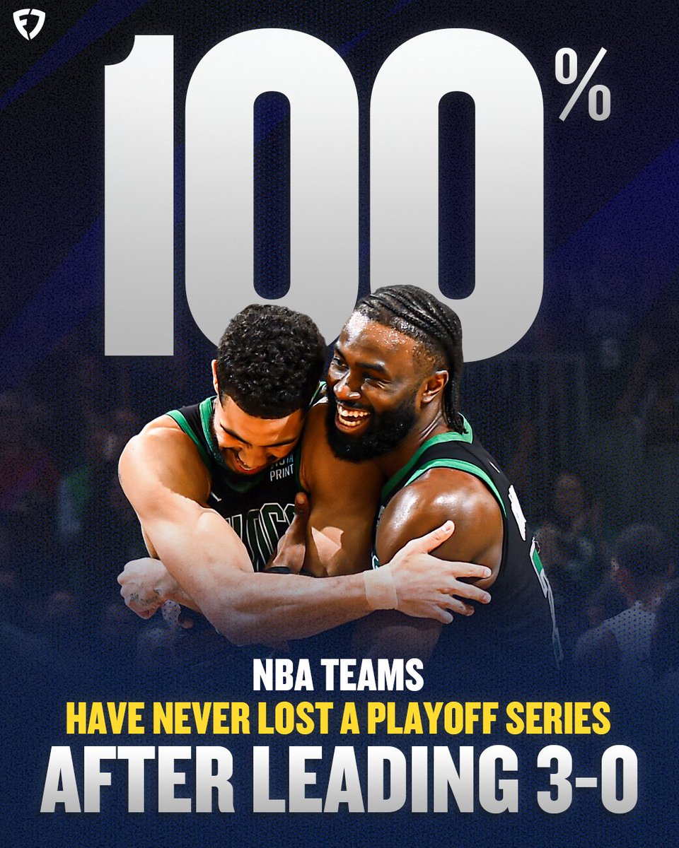 An NBA team has NEVER lost a playoff series after leading 3-0. The Celtics are up 3-0 on the Pacers 👀 #ALLINCELTICS | #NBA