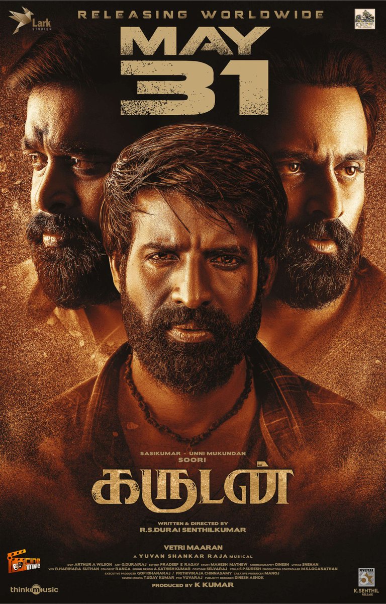 Soori’s #Garudan releasing May 31, 2024.