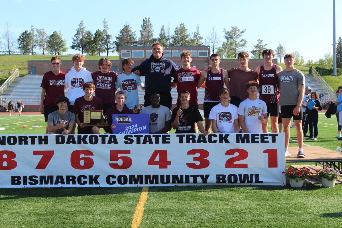 2024 NDHSAA Class A Boys Track &amp; Field Team State Champions: Bismarck High Demons #NDHSAA #NDpreps <a href="/BankWithChoice/">Choice Bank</a>