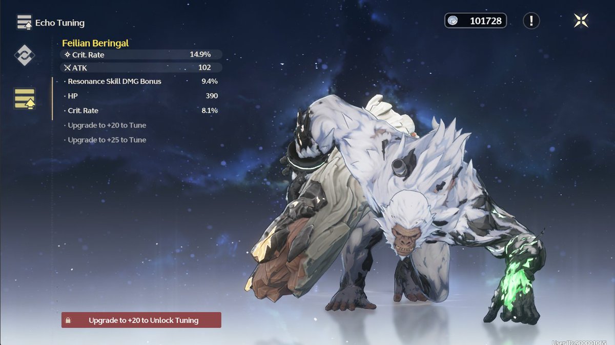 rosette_gamer's tweet photo. Didn't know you could have both CR sub on a CR main stat echo. #wutheringwaves https://t.co/E51o50VbZ0