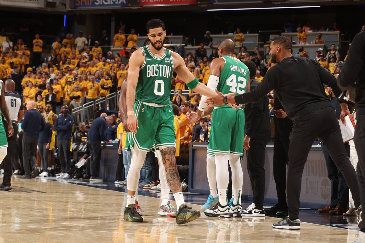 Jayson Tatum is the 1st player in NBA history with at least 36 points, 10 rebounds, and 8 assists while committing 0 turnovers in a playoff game.