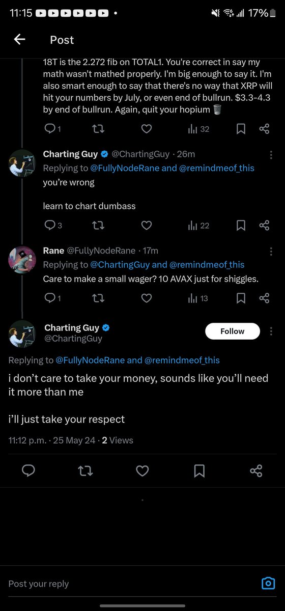 FullyNodeRane's tweet image. LMAO someone please tag ChartingGuy