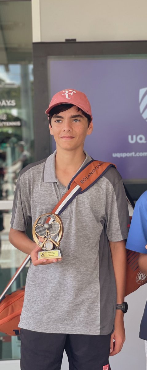 Trust me- this boy- surely a future tennis legend!  Amazingly talented tennis player (a legend to me- but ok I may be bias) inspired always by <a href="/rogerfederer/">Roger Federer</a> - well done on your doubles success today! Epic 5 battles! #tennis #tennisjuinors!