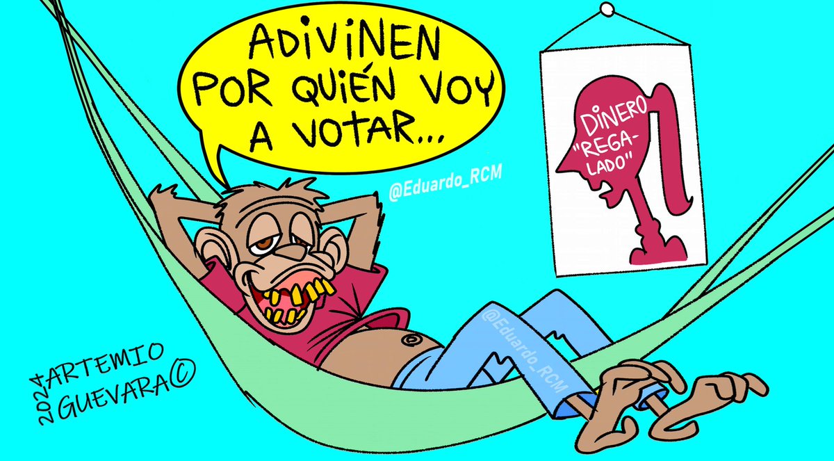 UN ELECTOR INTELIGENTE MIEMBRO DEL PUEBLO BUENO Y SABIO, RAZONA SU VOTO MIENTRAS DESCANSA...

Por quién ira a votar, por quién🤔, no, pues no doy.
😁Cartón de Artemio Guevara
@lopezobrador_🤡 @RedAMLOmx🦧 @PartidoMorenaMx🦍 @RegeneracionMx🐒 @Claudiashein🧹 #Candicalca #ElCacas💩