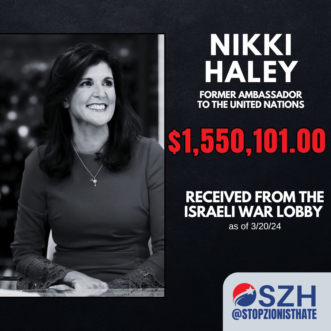 @NikkiHaley Thank you to the Mossad agent who runs this account for unblocking us!