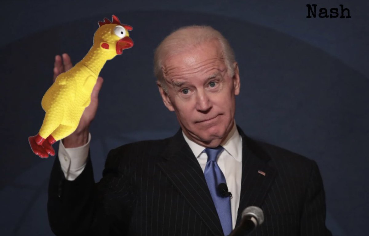 Someone please give President Biden a rubber chicken for the first debate.
