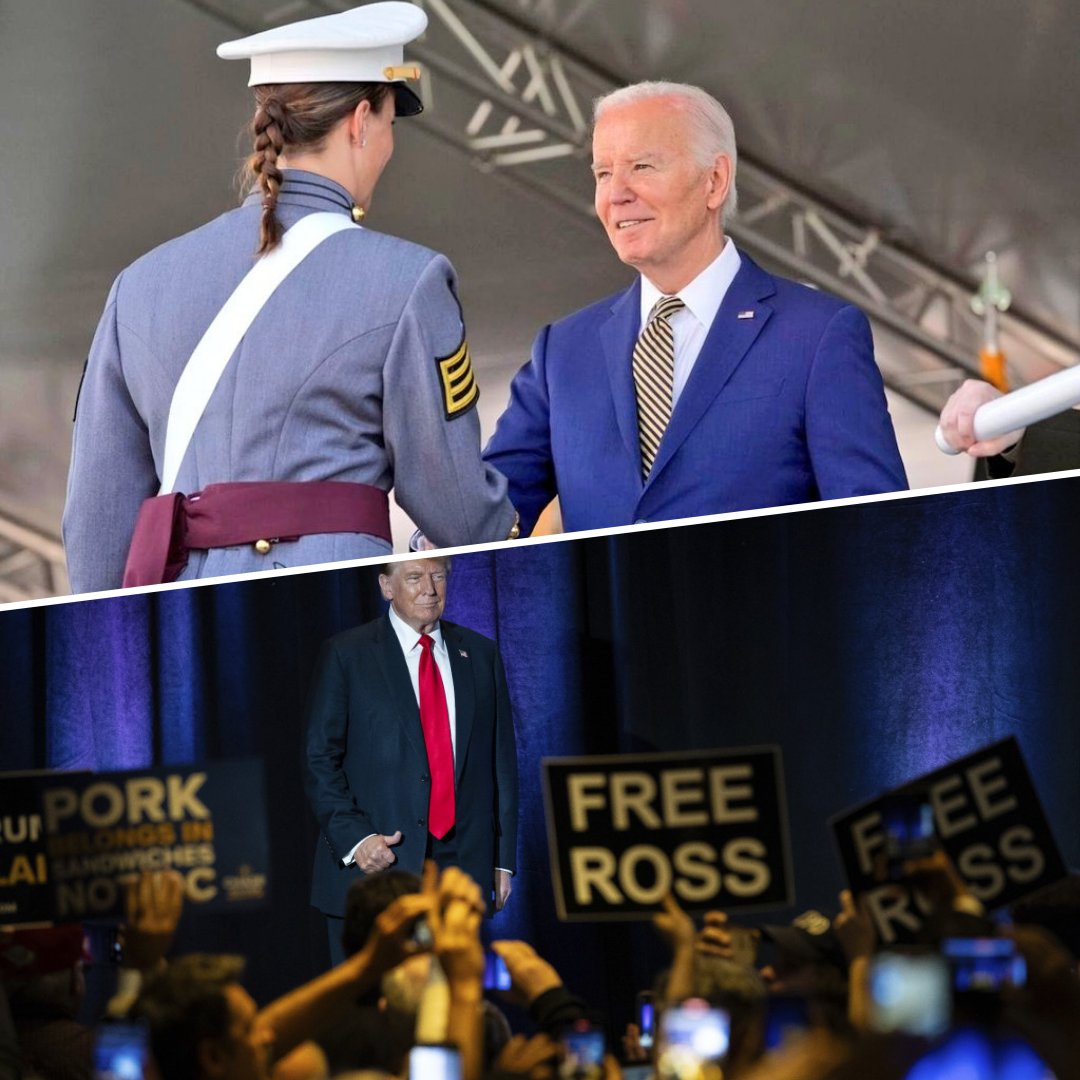 Biden spent the day with American heroes. 🇺🇸 Trump spent his day promising to release Ross Ulbricht from jail, he is the founder of the online illegal drug & child sex trafficking marketplace Silk Road. Vote accordingly.