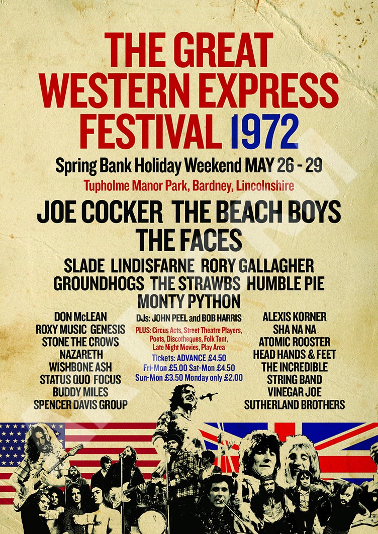NewWaveAndPunk's tweet photo. Starting on this day in 1972: The Great Western Express Festival in Lincolnshire: https://t.co/u1Xz5UJfSp