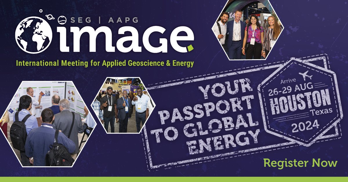 SEG_org's tweet photo. Registration is now open for #IMAGE24, the ultimate #geoscience experience for learning best practices, discovering solutions, and developing new perspectives and strategies to plan for what’s next. 26–29 August in #Houston, TX!

Register: https://t.co/PHnasPA9vn

@AAPG @SEG_org https://t.co/gbnvLsnQks