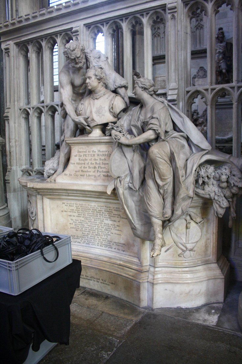 mavmaramis's tweet photo. Collegiate Church of St. Peter (Westminster Abbey), London. Monument to Sir Peter Warren d.1752 by Louis-François Roubiliac. Photo: 03.03.2023. #London #WestminsterAbbey #PeterWarren #LouisFrançoisRoubiliac @Portaspeciosa https://t.co/G0v7508bEp