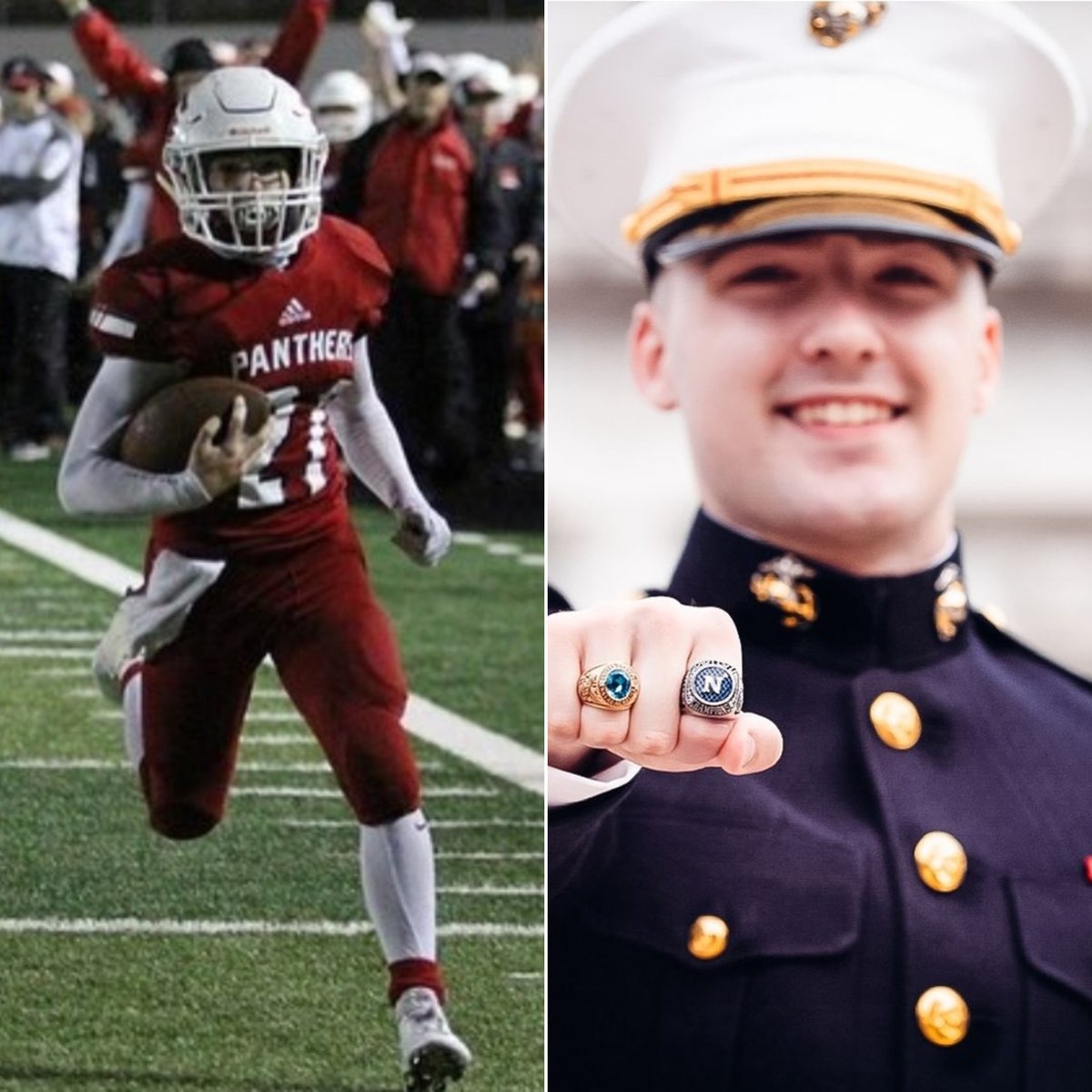 Former @SnohoFootball player Tyler Massena graduated from The United States Naval Academy yesterday and is now a 2nd LT in the United States Marine Corps, headed off to Fighter Pilot school soon. An AWESOME kid to coach....so PROUD of this kid!!! @HeraldNetPreps @SnohomishSports